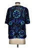 Antik Batik 100% Viscose Graphic Blue Short Sleeve Blouse Size XS - photo 2