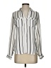 Candie's Stripes Silver Long Sleeve Blouse Size XS - photo 1