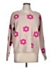 Tahari Floral Tan Pullover Sweater Size L - photo 1