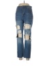 Hot Kiss Color Block Blue Jeans Size 11 - photo 1