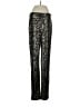 Badgley Mischka Animal Print Silver Dress Pants Size 4 - photo 1