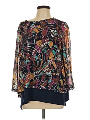 MULTIPLES 3/4 Sleeve Blouse (view 1)
