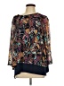 MULTIPLES Blue 3/4 Sleeve Blouse Size L - photo 1