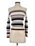 Theory Stripes Color Block Graphic Ivory Tan Turtleneck Sweater Size P (petite) - photo 1
