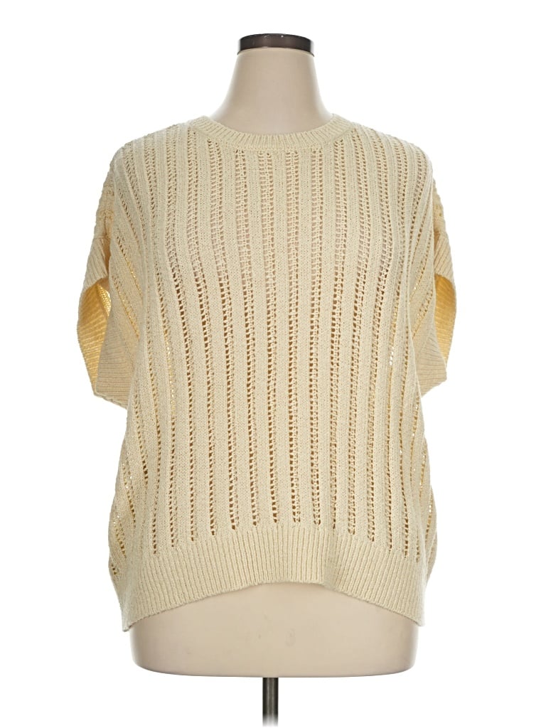 Pre-owned Calvin Klein Sweater Vest In Ivory
