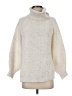 Lou & Grey Tweed Ivory Turtleneck Sweater Size XXS - photo 1