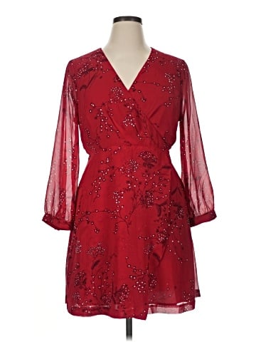 Madewell Hazelwood Wrap-Front Mini Dress in Windswept Floral (view 1)