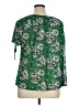Siren Lily 100% Polyester Green Short Sleeve Blouse Size 1X - photo 2