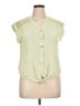 EMALINE 100% Rayon Green Sleeveless Button-Down Shirt Size XL Petite - photo 1