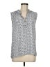 Ann Taylor LOFT 100% Polyester Gray Sleeveless Blouse Size M - photo 1