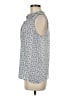 Ann Taylor LOFT 100% Polyester Gray Sleeveless Blouse Size M - photo 5