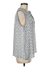 Ann Taylor LOFT 100% Polyester Gray Sleeveless Blouse Size M - photo 4