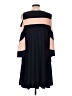 Nina Leonard Color Block Blue Casual Dress Size L - photo 2