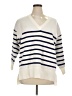 Philosophy Republic Clothing Stripes White Pullover Sweater Size 1X - photo 1