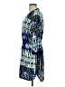 Parker 100% Silk Tie-dye Blue Casual Dress Size L - photo 5