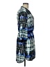 Parker 100% Silk Tie-dye Blue Casual Dress Size L - photo 4