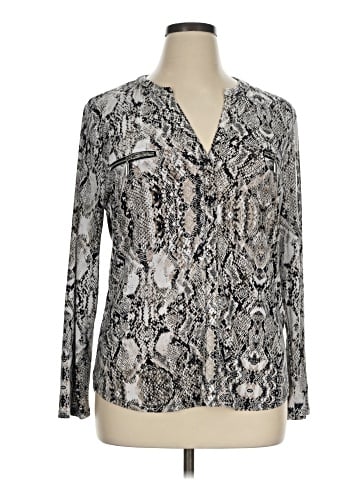 INC International Concepts Long Sleeve Blouse (view 1)