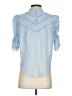 Veronica Beard Blue Short Sleeve Blouse Size 0 - photo 2