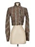 Theory 100% Silk Tweed Brown Jacket Size 0 - photo 1