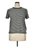 J.Crew 100% Cotton Stripes Gray Short Sleeve Turtleneck Size XL - photo 1