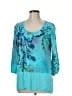 Fresh Produce Teal Long Sleeve Blouse Size M - photo 1