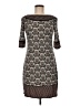 Max Studio Print Brown Casual Dress Size M - photo 1