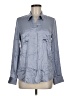 UNTUCKit Metallic Gray Long Sleeve Silk Top Size 6 - photo 1