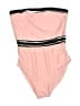 Unbranded Stripes Pink One Piece Swimsuit Size S - photo 1