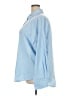 Unbranded 100% Polyester Solid Blue Long Sleeve Blouse Size 4XL - photo 5