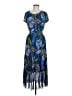 Kate and Lily Paisley Blue Cocktail Dress Size 8 Petite - photo 1