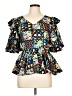 Unbranded Black Short Sleeve Blouse Size L (estimated) - photo 1