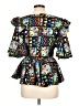 Unbranded Black Short Sleeve Blouse Size L (estimated) - photo 2