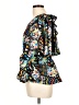 Unbranded Black Short Sleeve Blouse Size L (estimated) - photo 5
