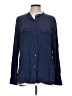 Vince. 100% Silk Blue Long Sleeve Silk Top Size 12 - photo 1
