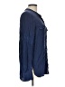 Vince. 100% Silk Blue Long Sleeve Silk Top Size 12 - photo 4