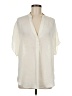 Vince. 100% Silk Ivory Short Sleeve Silk Top Size M - photo 1