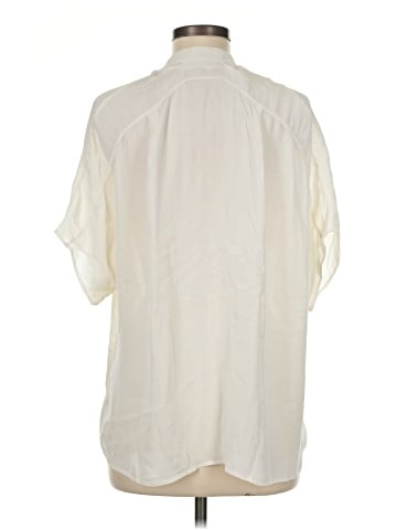 Vince. Short Sleeve Silk Top (view 2)