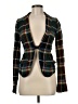 Free People 100% Wool Plaid Green Wool Blazer Size 8 - photo 1