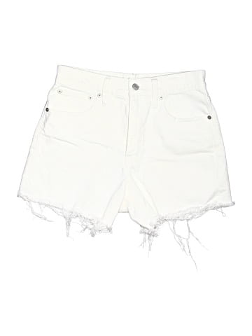 Madewell High-Rise Denim Shorts in Tile White (view 1)
