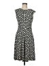Wisp Print Black Casual Dress Size 6 - photo 1