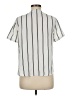 Storee 100% Polyester Stripes Gray Short Sleeve Blouse Size M - photo 2