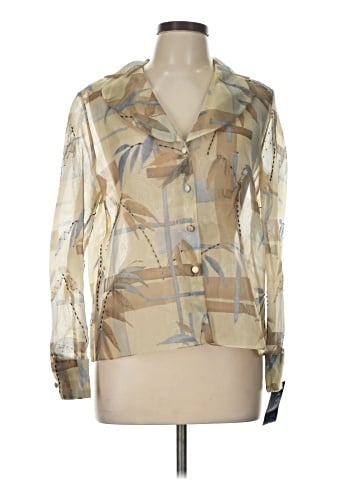 VIE By Victoria Royal Long Sleeve Silk Top (view 1)