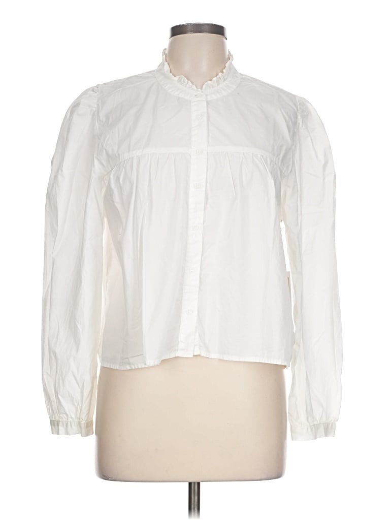 Nation Ltd Long Sleeve Blouse In White