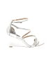 Badgley Mischka 100% Leather Silver Wedges Size 7 1/2 - photo 1