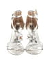 Badgley Mischka 100% Leather Silver Wedges Size 7 1/2 - photo 2