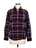 Riders by Lee 100% Polyester Plaid Burgundy Long Sleeve Blouse Size M - photo 1