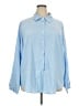 Unbranded 100% Polyester Blue Long Sleeve Blouse Size 4X - photo 1