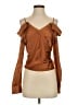 Jonathan Simkhai Brown Long Sleeve Blouse Size XS - photo 1