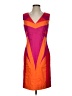 Etcetera Color Block Orange Cocktail Dress Size 4 - photo 1