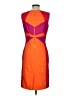 Etcetera Color Block Orange Cocktail Dress Size 4 - photo 2